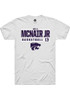 Will McNair Jr. White K-State Wildcats NIL Stacked Box Short Sleeve T Shirt