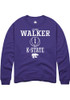 Zyanna Walker Rally Mens Purple K-State Wildcats NIL Sport Icon Crew Sweatshirt