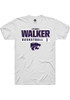 Zyanna Walker White K-State Wildcats NIL Stacked Box Short Sleeve T Shirt