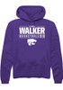 Zyanna Walker Rally Mens Purple K-State Wildcats NIL Stacked Box Hooded Sweatshirt