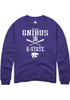 William Gnibus Rally Mens Purple K-State Wildcats NIL Sport Icon Crew Sweatshirt
