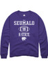 Uso Seumalo Rally Mens Purple K-State Wildcats NIL Sport Icon Crew Sweatshirt