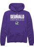 Uso Seumalo Rally Mens Purple K-State Wildcats NIL Stacked Box Hooded Sweatshirt