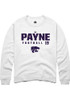 Victor Payne Rally Mens White K-State Wildcats NIL Stacked Box Crew Sweatshirt