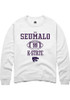 Uso Seumalo Rally Mens White K-State Wildcats NIL Sport Icon Crew Sweatshirt