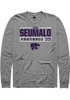 Uso Seumalo Rally Mens Graphite K-State Wildcats NIL Stacked Box Tee