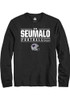 Uso Seumalo Rally Mens Black K-State Wildcats NIL Stacked Box Tee