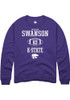 William Swanson Rally Mens Purple K-State Wildcats NIL Sport Icon Crew Sweatshirt