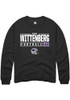 Zach Wittenberg Rally Mens Black K-State Wildcats NIL Stacked Box Crew Sweatshirt