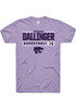 Rebekah Dallinger Lavender K-State Wildcats NIL Stacked Box Short Sleeve T Shirt