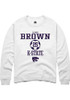 Jazmin Brown Rally Mens White K-State Wildcats NIL Sport Icon Crew Sweatshirt