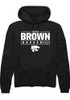 Jazmin Brown Rally Mens Black K-State Wildcats NIL Stacked Box Hooded Sweatshirt