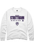 Morgan Struttmann Rally Mens White K-State Wildcats NIL Stacked Box Crew Sweatshirt