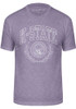 Purple K-State Wildcats Triblend Seal Short Sleeve Fashion T Shirt
