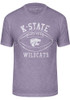 Purple K-State Wildcats Triblend Football Short Sleeve Fashion T Shirt