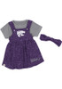Baby Girls K-State Wildcats Purple Colosseum Legend Short Sleeve Dress