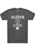 Ques Glover Dark Grey K-State Wildcats NIL Sport Icon Short Sleeve T Shirt