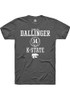 Rebekah Dallinger Dark Grey K-State Wildcats NIL Sport Icon Short Sleeve T Shirt