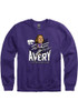 Avery Johnson Rally Mens Purple K-State Wildcats Football Caricature Player Crew