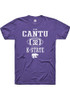 Evan Cantu Purple K-State Wildcats NIL Sport Icon Short Sleeve T Shirt