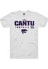 Evan Cantu White K-State Wildcats NIL Stacked Box Short Sleeve T Shirt