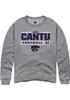 Evan Cantu Rally Mens Graphite K-State Wildcats NIL Stacked Box Crew Sweatshirt