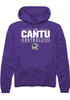 Evan Cantu Rally Mens Purple K-State Wildcats NIL Stacked Box Hooded Sweatshirt