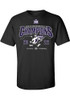 K-State Wildcats 2022 Big 12 Football Champions Short Sleeve T Shirt - Black