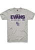 Andrew Evans Ash K-State Wildcats NIL Stacked Box Short Sleeve T Shirt