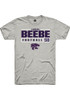 Camden Beebe Ash K-State Wildcats NIL Stacked Box Short Sleeve T Shirt