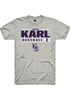 Cadyn Karl Ash K-State Wildcats NIL Stacked Box Short Sleeve T Shirt
