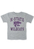 Toddler Grey K-State Wildcats #1 Design Short Sleeve T-Shirt