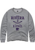 Danniel Rivera Rally Mens Graphite K-State Wildcats NIL Sport Icon Crew Sweatshirt