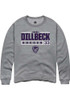 Chloe Dillbeck Rally Mens Graphite K-State Wildcats NIL Stacked Box Crew Sweatshirt