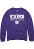 Chloe Dillbeck Rally Mens Purple K-State Wildcats NIL Stacked Box Crew Sweatshirt