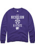 Crosby Nicholson Rally Mens Purple K-State Wildcats NIL Sport Icon Crew Sweatshirt
