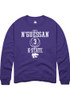 David N’Guessan Rally Mens Purple K-State Wildcats NIL Sport Icon Crew Sweatshirt