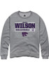 Dalia Wilson Rally Mens Graphite K-State Wildcats NIL Stacked Box Crew Sweatshirt