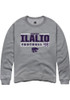 Damian Ilalio Rally Mens Graphite K-State Wildcats NIL Stacked Box Crew Sweatshirt