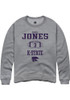 Darell Jones Rally Mens Graphite K-State Wildcats NIL Sport Icon Crew Sweatshirt