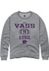 Devin Vass Rally Mens Graphite K-State Wildcats NIL Sport Icon Crew Sweatshirt