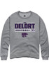 Dre Delort Rally Mens Graphite K-State Wildcats NIL Stacked Box Crew Sweatshirt