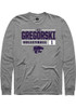 Elizabeth Gregorski Rally Mens Graphite K-State Wildcats NIL Stacked Box Tee