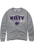 Easton Kilty Rally Mens Graphite K-State Wildcats NIL Stacked Box Crew Sweatshirt