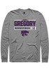 Gabriella Gregory Rally Mens Graphite K-State Wildcats NIL Stacked Box Tee