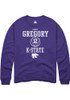 Gabriella Gregory Rally Mens Purple K-State Wildcats NIL Sport Icon Crew Sweatshirt