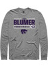 Jack Blumer Rally Mens Graphite K-State Wildcats NIL Stacked Box Tee