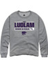 Ian Ludlam Rally Mens Graphite K-State Wildcats NIL Stacked Box Crew Sweatshirt