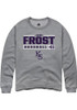 Jacob Frost Rally Mens Graphite K-State Wildcats NIL Stacked Box Crew Sweatshirt