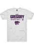 Gabriella Gregory White K-State Wildcats NIL Stacked Box Short Sleeve T Shirt